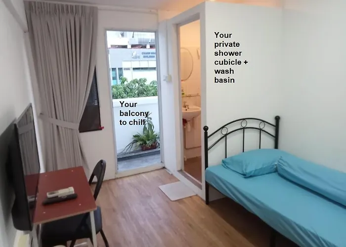 Semi-Ensuite W Balcony For Locals, Pr, Ep, Sp Holders Only, Not Hotel Tourists