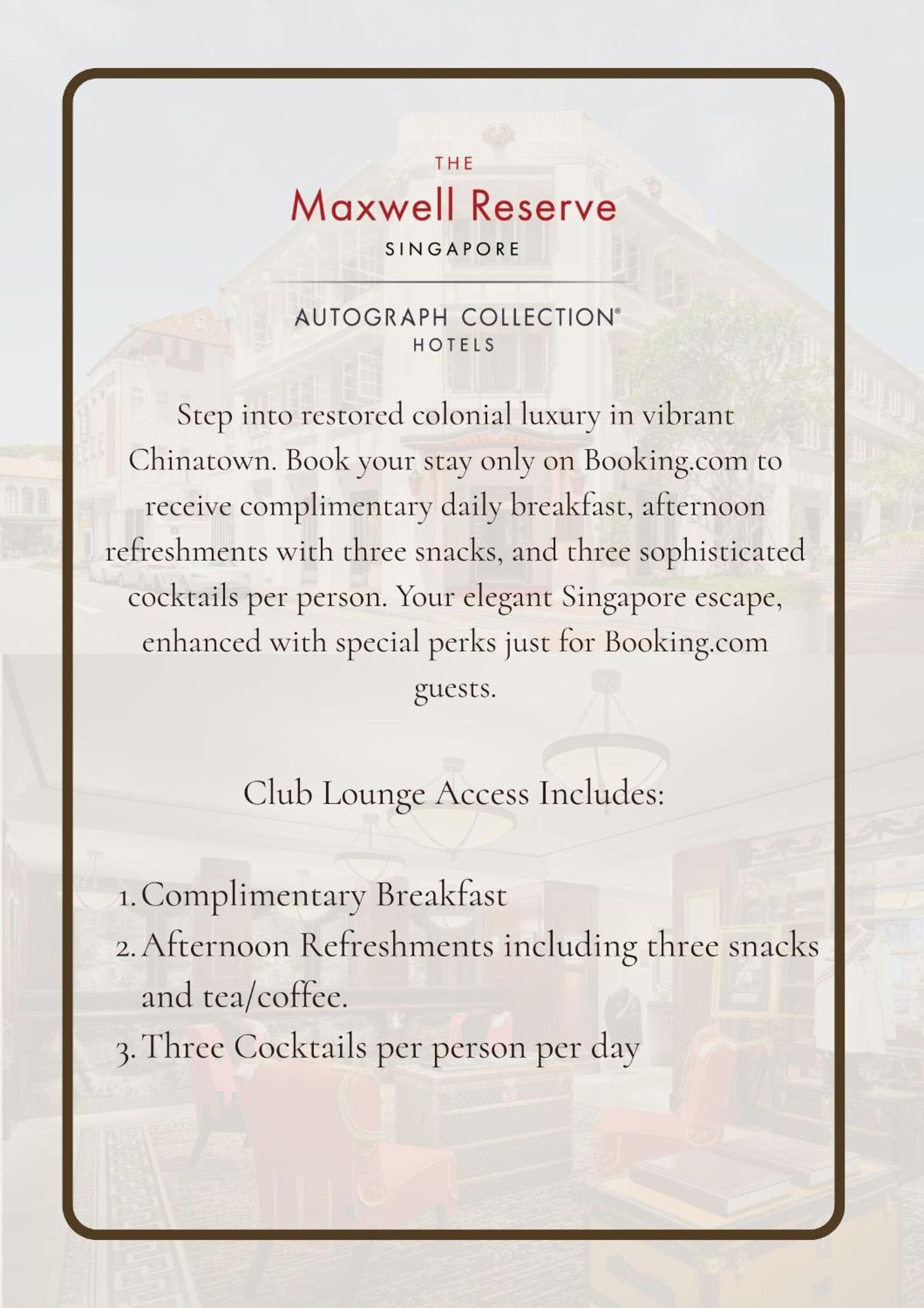 Maxwell Reserve Singapore, Autograph Collection